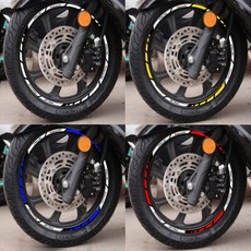 바이커즈 오토바이 NMAX125 야마하 튜닝데칼 휠라인 휠테이프 휠스티커 BIKERS, 1개