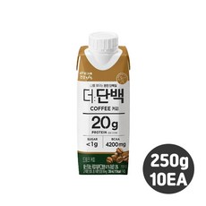 빙그레 더단백드링크 250ml 드링크커피 10개입/단백질드링크/우유단백질/단백질보충, 10개