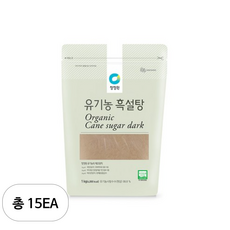 청정원 유기농 흑설탕, 1kg, 15개