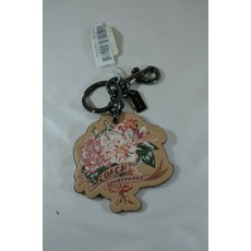 142325 045 코치 Floral 가죽 Bouquet 가방 참 키링 Beechwood 베이지 28463