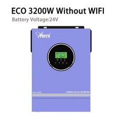 Aernn MPPT 태양광 충전 순수 사인파 LCD 디스플레이 하이브리드 인버터 최대 PV 입력 6500W 24 V 48V 120A, 02 3.2KW 80A, 01 220-240V, 01 CN, 1개