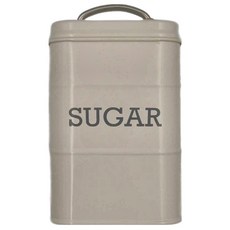 KitchenCraft 復古糖收納罐, 附蓋防塵, 容量1.3L, 奶油黃, 1.3L, 1個