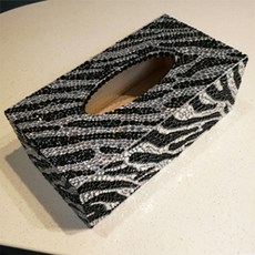 디어아트 보석십자수 DIY 휴지통, 11.얼룩 얼룩말(사각티슈형)