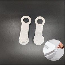 변기 욕실 위생 2개입 손잡이 흡착 부착 커버 카바손잡이 변기 좌 위생, 화이트