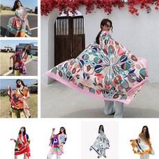 같은 단락 커버 업 여성과 함께 새로운 135x190cm 스타 대형 비치 드레스 비키니 입욕 수영복 커버 사롱 랩 스카프, 1개, 단일