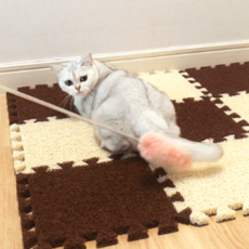 펫플러 고양이 사막화방지 코일 모래매트, 웜아이보리, 1개