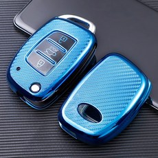 자동차 키 케이스 커버 현대 Creta I40 I20 IX25 IX35 IX45 I10 I30 HB20 Elantra Solaris Sonata Santa Fe Tucson Acc, [03] blue, 03 blue, 1개