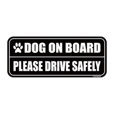 긱베어 도그온보드 차량용 자석 마그넷 Dog on board 강아지가 타고 있어요 반려견 자동차, 블랙, 1개 블랙, 1개