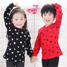 키즈라인 아동 봄 가을 라운드 긴팔티셔츠 PK티셔츠 다이마루 티셔츠