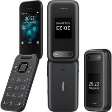 노키아 Nokia 2660 Flip 4G 피쳐폰 업무용 수험생용 휴대폰, 4G 풀 네트워크 통신, 블랙_선택 없음 | 128MB