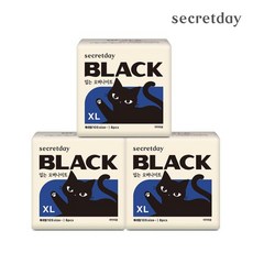 시크릿데이 블랙 입는 오버나이트 중대형 6P X 3팩, 단일옵션, 3개, 6개입