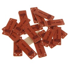 JC DIY 바느질 옷 공예 패치 20pcs / Pack 가죽 수제 라벨 태그 002