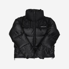 더뮤지엄비지터 로션 하트 스티치드 푸퍼 다운 자켓 글로시 검정 박물관 방문객 KREAM 스티치 퍼퍼 -, L