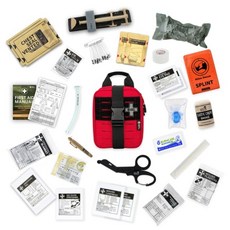 생존키트 생존용품 비상 서바이벌 배낭 캠핑 키트 재난 가방 생존 다기능 안전 군용, 1pcs, 빨간색, 1개