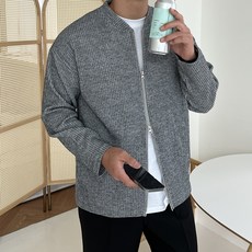 남자 깔끔한 투웨이 니트 집업 빅사이즈 4XL 3XL