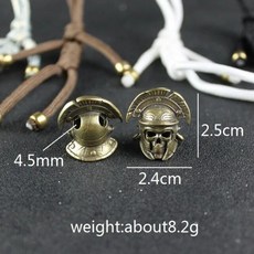 DIY 팬 모양 헬멧 해골 나이프 비즈 랜야드 펜던트 빈티지 금속 황동 야외 도구 파라코드 액세서리