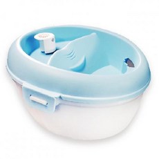 대용량 애견 흐르는정수기 4L 블루 물통 반려동물급수기 그릇 물컵 급수기 물병 강아지물통 물그릇, 1개