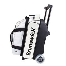 [브런스윅 크라운 포밍 크리너] 브런스윅 프로 2볼 롤러백 볼링가방 볼링용품, 블랙+화이트, 크라운 크리너