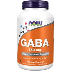 나우푸드 GABA 750mg 베지 캡슐, 200캡슐, 1개