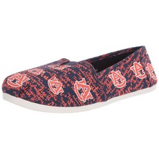 FOCO NCAA Auburn Tigers College Canvas Script Prin FOCO NCAA Auburn Tigers College 캔버스 스크립트 프린트 슬립온