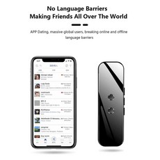 휴대용 스마트 음성 번역기 장치 실시간 음성 40 +/70 + 언어 번역기 전자 3 in 1 bluetooth translator|번역기|, 70 Language Black