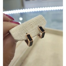 [무료배송]써지컬스틸 오닉스 원터치 귀걸이