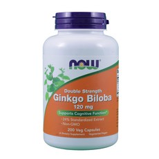 Ginkgo Biloba 120mg 200 VegiCaps (Pack of 2), 200정, 1개