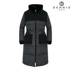데니스골프 DENNIS 여성)양털배색 후드 다운점퍼_NAMWLDJ262