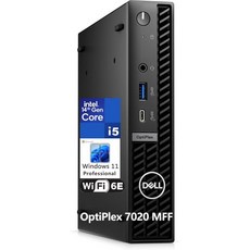 Dell OptiPlex 7020 MFF Mini PC 7000 마이크로 폼 팩터 비즈니스 데스크톱 컴퓨터 14세대 인텔 14Core i514500TBeat i713700T 1, 16GB DDR5 RAM/ 512GB PCIe SSD - i514500