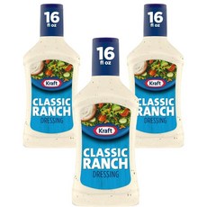 크래프트 클래식 랜치 드레싱 Kraft Classic Ranch Dressing, 473ml, 3개