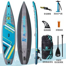 패들보드 서핑 공기주입식 대형 스탠드업 보드, 투명 그레이 355x86x15 cm크루즈 플레이트