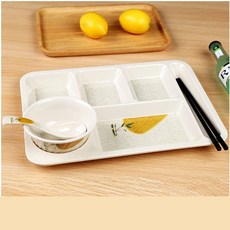 바티칸 멜라민 모조 도자기 패스트 푸드 접시 학생 매점 분할 접시 세트 심화 6 격자 사각형 접시 두꺼운 패스트 푸드 접시 분할 접시 상업 순수한 흰색 단일 접시, 리치 패키지