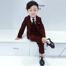쏠라베이비 멋쟁이 세미 캐주얼 남아정장세트 아동정장 유아정장 레드
