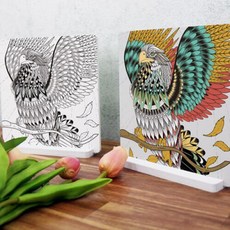 아트박스/꾸밈 cd645-스탠드액자2P_젠탱글독수리2