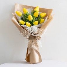 튤립 한가득 꽃다발 조화 꽃 기념일 선물 졸업 재롱잔치, 망고튤립