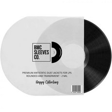 BMC 50 비닐 레코드 12인치 33RPM LP | 라운드 투명 슬리브 정전기 방지 프리미엄 폴리프로필렌 보호 커버 단일 이중 및 게이트 폴드 보관에 이상적 2MIL, 2 MIL - 게이트폴드비닐