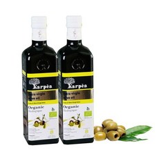 가르페아 유기농 엑스트라버진 냉압착 올리브유, 750ml, 2개