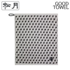 [송월타올] 호텔컬렉션 고리손수건 주방타올 엑스34 (핸드타올 / 34X34cm / 면 30s/2 / 460GSM), 엑스(Black and White), 1개