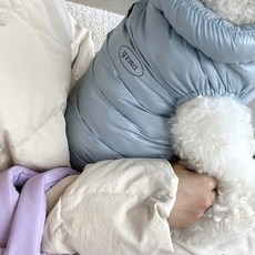 베델 초경량 보온 강아지 패딩 조끼, 1개, 스카이 불루