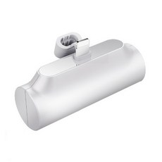 5000mAh 미니 도킹 휴대용 보조배터리 아이폰 8핀 C타입스탠딩 거치대, 액티몬 8핀 화이트