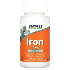 나우푸드 철분 18mg 120 베지 캡슐, 90정, 1개