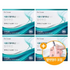 닥터린 식물성 멜라토닌 함유 멜라바인 설빈 극세사 벨벳행주 포함 세트, 설빈 행주 1개, 4개, 30정