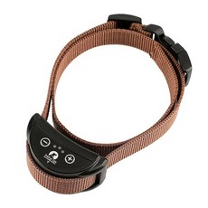 충전식 짖음 방지 칼라 중형견용 진동 훈련, 3.258V Brown Nylon, 1개