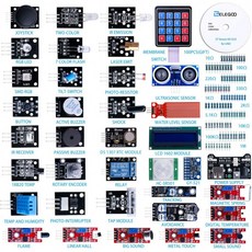 ELEGOO 는 아두이노 UNO R3 메가 2560 나노 라즈베리와 호환 튜토리얼 37-in-1 센서 모듈 키트를 업데이, 단일옵션, 단일옵션
