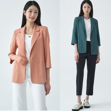 [지센] 여성 폴리 테일러드 홑겹자켓 (색상2종)