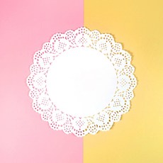 도일리페이퍼 원형 19cm 100매 종이 레이스 컵받침, 1개