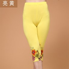 여름레깅스 여름시즌 모달 빅사이즈뚱뚱한 mm에스닉스타일 프린팅 레깅스 아우터 여성 7부바지 반바지 핫팬츠 얇은타입