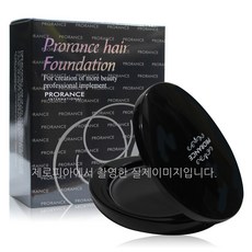 프로랑스 헤어 파운데이션 9.5g 팩트타입 새치커버 헤어퍼프 헤어마스카라 흰머리 백모, 02 흑색, 1개 - 정수리커버