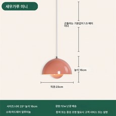  오미유 덴마크 꽃봉오리 등 크림풍 침실 침대 머리맡 작은 샹들리에 심플 레스토랑 바 샹들리에 조명기구, 색깔8, 옵션3 