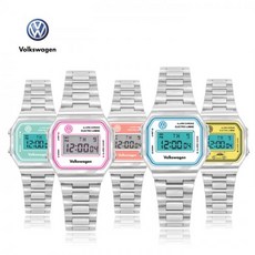 국내매장정품 VOLKSVAGEN WATCH 디지털 남녀공용 메탈시계 VW Beetle2 8종 택1